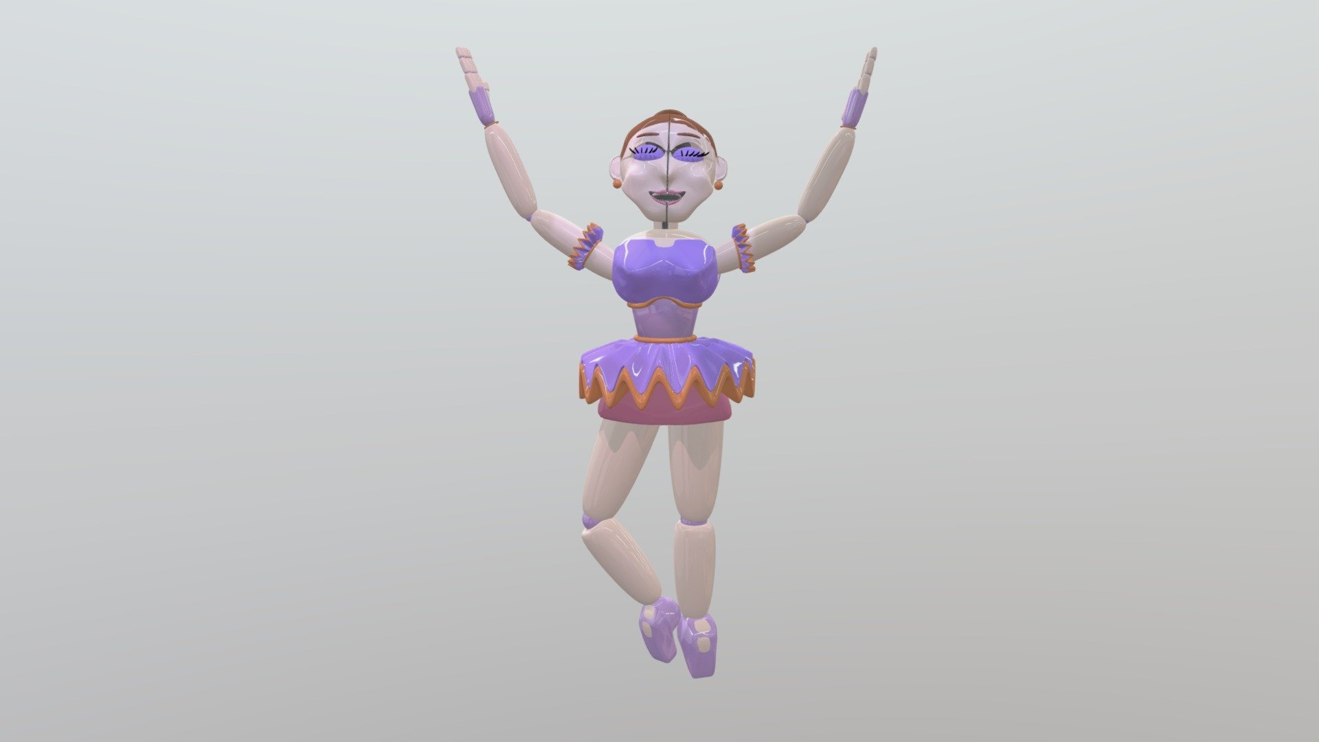 Hellou, its me :v
Yee estou de volta despues de MUITO tempo ;-;
Eu gosto muito de modelar no blender e deu vontade de criar uma &lsquo;'personagem'&lsquo; nova me baseando e inspirada na Ballora :P
Ent ta ai


So que ta meio bugada para mexer e naum tem armature &lsquo;-.-

Se bater 100 likes eu disponibilizo para download ;3****


**ou naum
HASHUSAUSHAUSHAASHHSUASHUAUSHAU - Bailarina :v - 3D model by MoshiMoshi (@Ballora_) 3d model