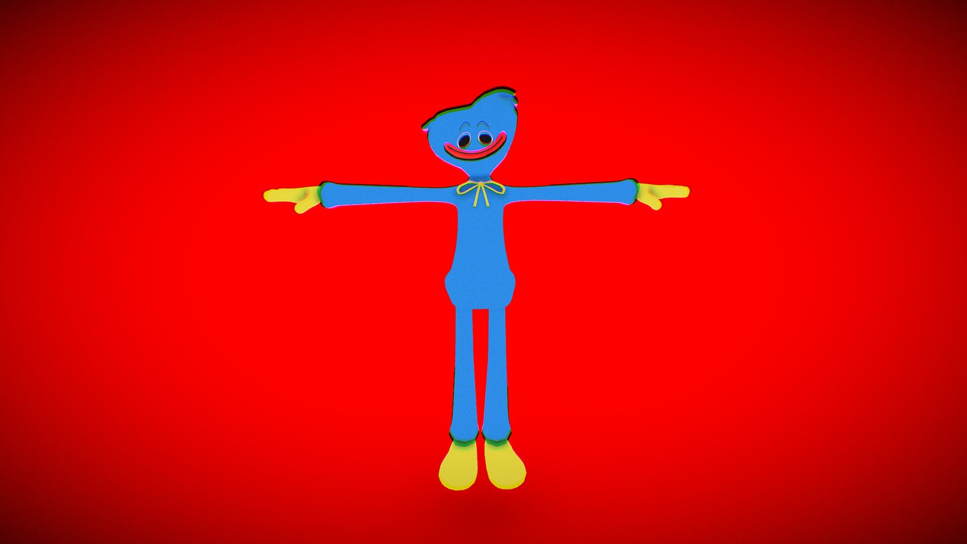 Based from the posters in Poppy Playtime.
This Model is best used in Unity if you want to change the outlines to black.
Huggy Wuggy is created by MOBS Games in their popular game Poppy Playtime.
If you plan to use this model in games or in animations please give credit that Huggy belongs to MOBS Games and please give credit that I made this model, Thank You.
with that feel free to use the model with whatever you want 3d model