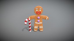 Christmas Gingerbread Man Broken Legs With Candy food, winter, challenge, other, cookies, xmas, cream, christmas, baked, candy, sweet, gingerbread, shrek, miscellaneous, biscuit, celebration, candycane, character, decoration, fantasy