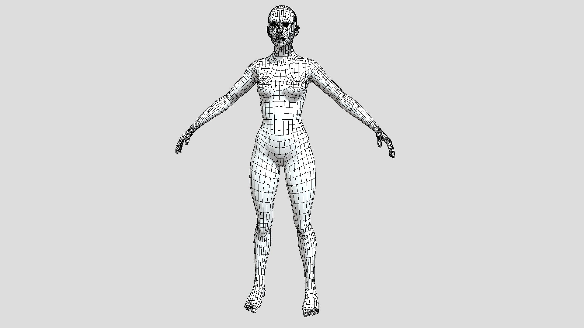 A female base mesh optimized for character animation. I know retopology is pain, so hopefuly this mesh will let you create characters and clothing with proper deformations without having to create completely new topology from scratch- Based on my male low poly base mesh, but with a lot of improvements to avoid stretching, particularly in the face and pelvic area. This version also includes an openable mouth with the interior and teeth included for facial rigging, if you intend to create facial animations. I hop you find it useful - Female low-poly Base Mesh - Download Free 3D model by CliffUnderside 3d model