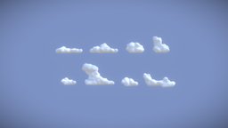 Clouds Pack white, clouds, pack, cloud, detailed, day, fluffy, cumulus, hires, cloudy, subsurfacescattering, cartoon, stylized, abstract, environment