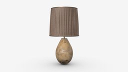 Desk lamp with shade object, room, lamp, modern, desk, illumination, classic, night, table, lampshade, decor, shade, 3d, pbr, design, home, interior, electric, light