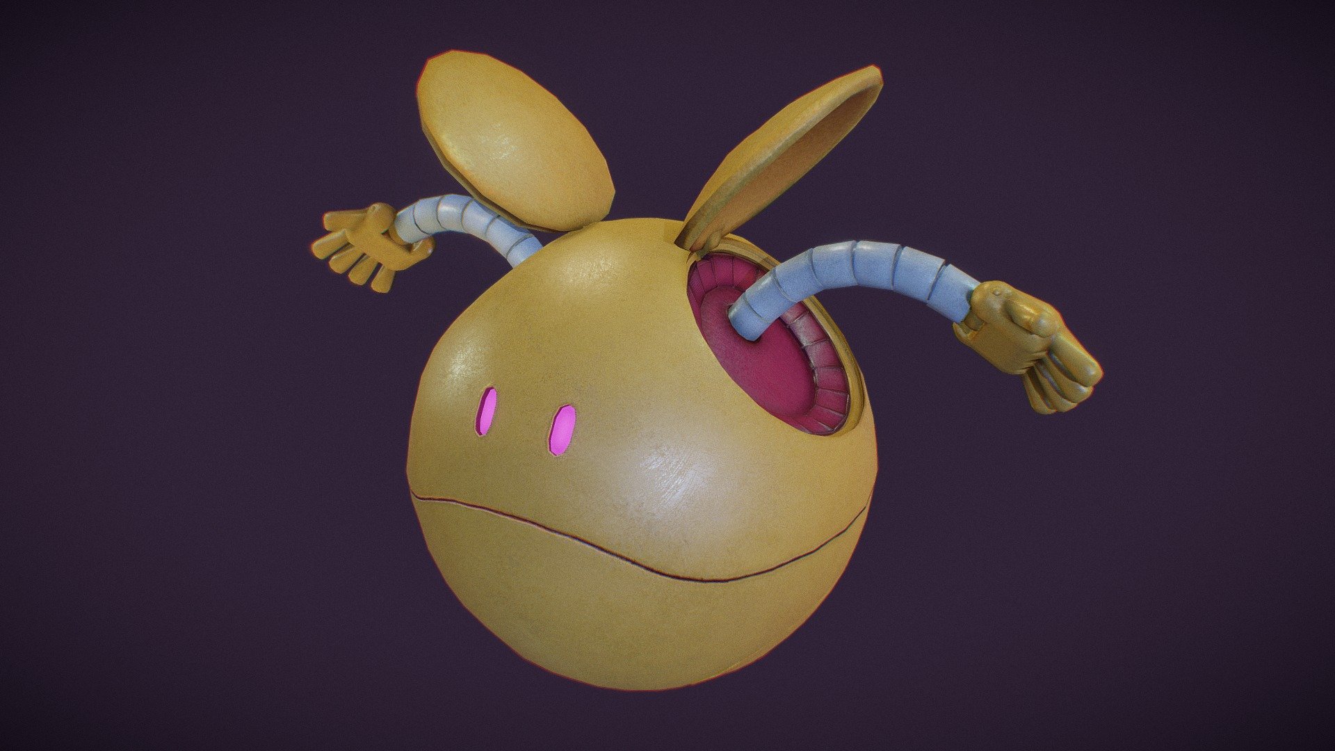 My boyfriend got me into this cool anime called Gundam, after binging some episodes I started modelling this little robot :)
Lock-on Lock-on!! The Haro are mass-produced assistant robots to Celestial Being in the Anime Mobile Suit Gundam 00.
This little model is made in Blender and textured with substance painter.
I also rigged and rendered a small animation using Blender 3d model