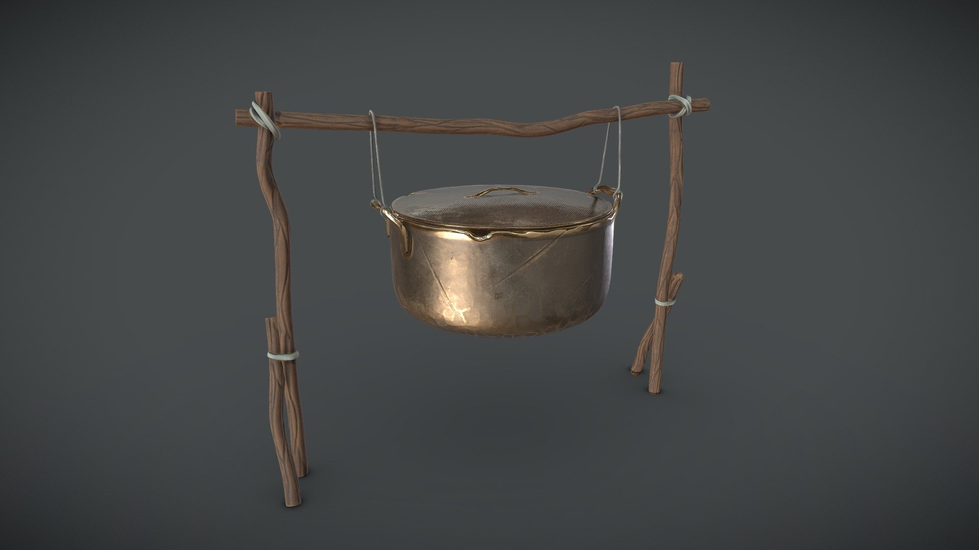 Adventurer's Camp - Cooking Pot - Download Free 3D model by Ruben Van Ostaeyen (@RubenVO) 3d model