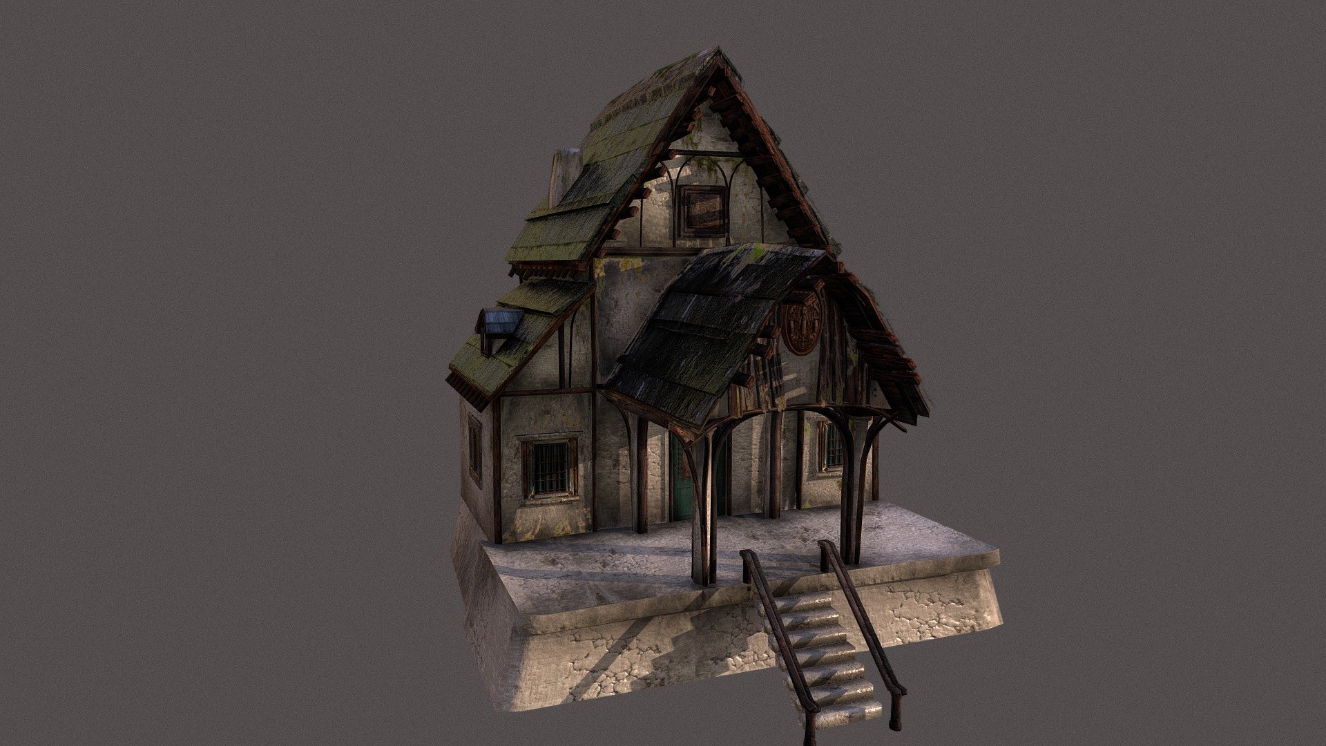 WIP House for game project, changed window 3d model