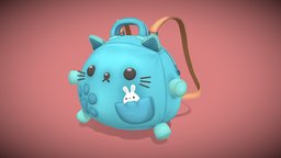 Paw Backpack bunny, cat, cute, kids, dog, toy, kitty, pet, flat, prop, pack, bag, doggy, psd, props, backpack, pets, kawaii, attachment, paw, flatcolor, cutecharacter, low-poly, photoshop, lowpoly