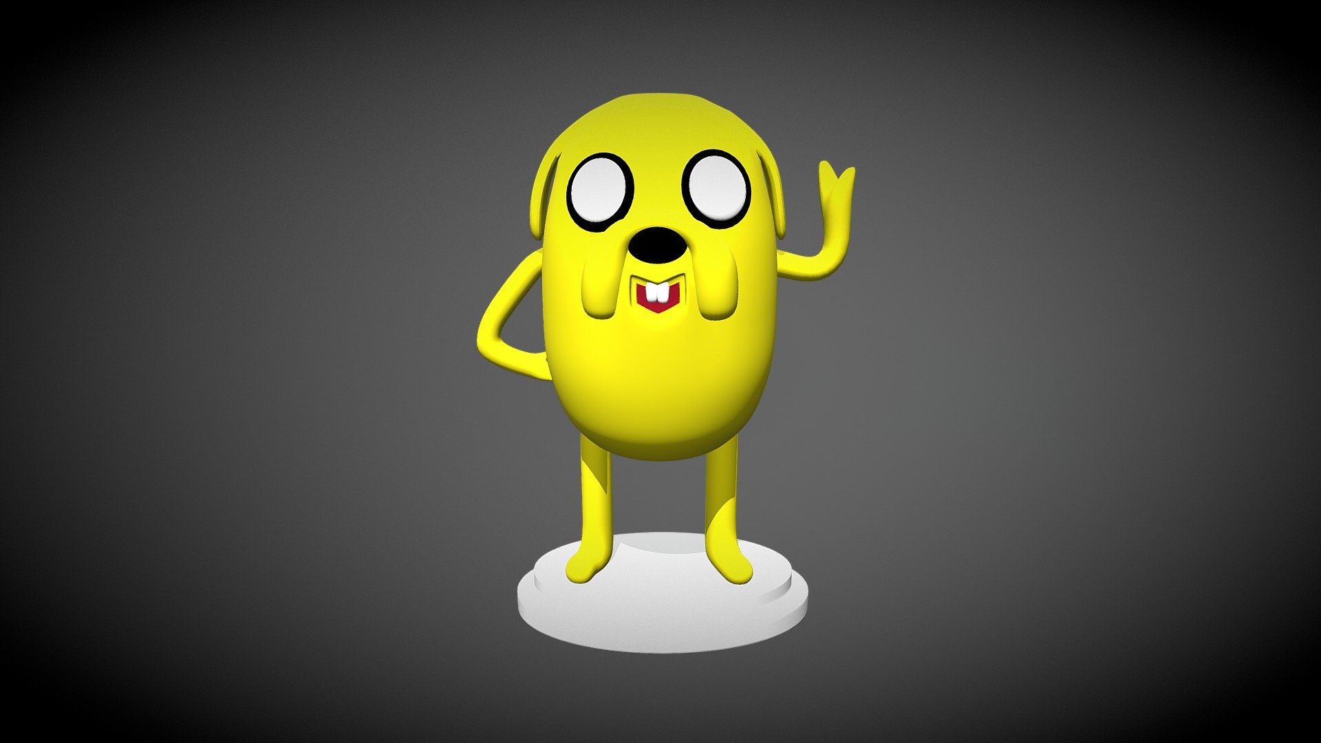 Character with a cartoon Adventure time Djek - Character with a cartoon Adventure time - 3D model by vikaverenich 3d model