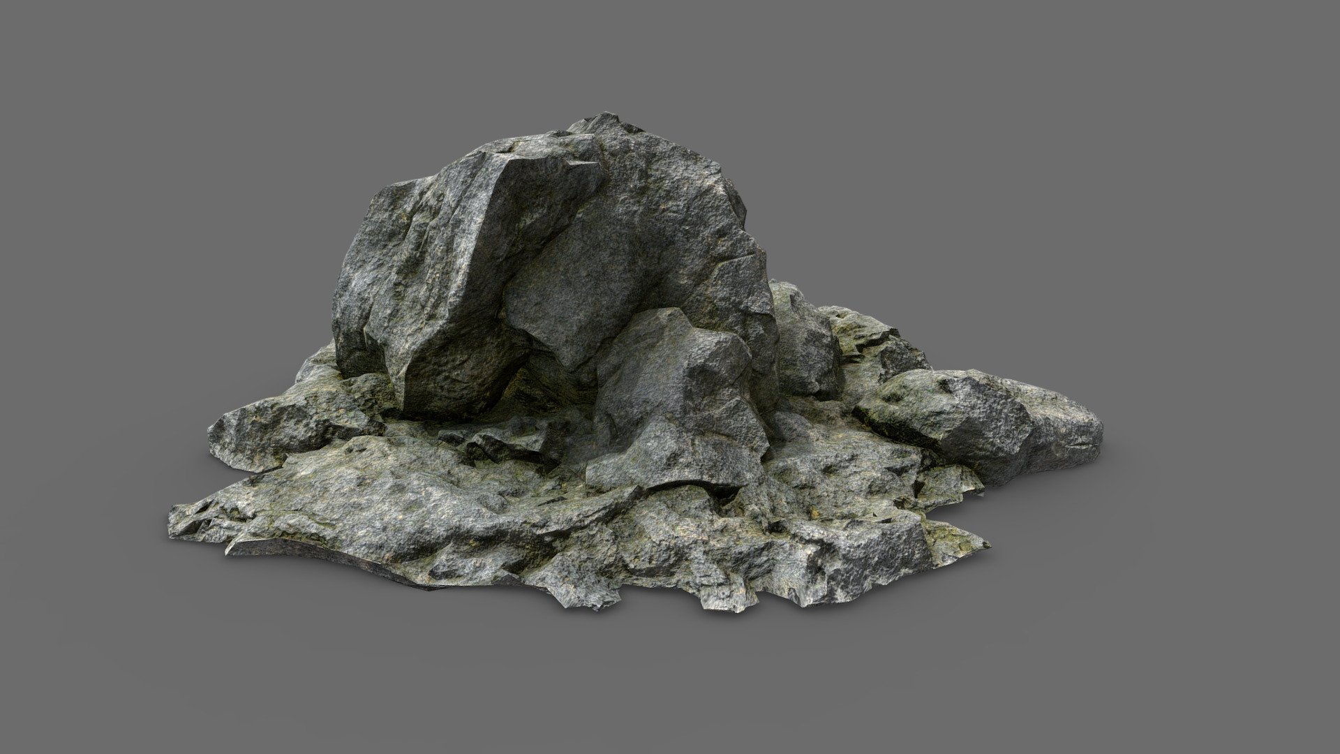 Rock 3_9 low poly

Topology: Tris

Polygon count: 8982

Vertices count: 4491

Textures: Diffuse, Normal, Specular, Glossiness, Curvature, Height, Ambient Occlusion ( all in 4k resolution)

UV mapped with non-overlapping

All files are zipped in one folder. Contains 3 file formats obj, ma &amp; fbx

Useful for games, renders, background scenes and other graphical projects 3d model