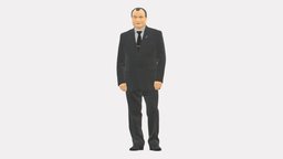 Man In Suit Russian Flag 0577 suit, style, people, clothes, miniatures, realistic, character, 3dprint, model, man, male