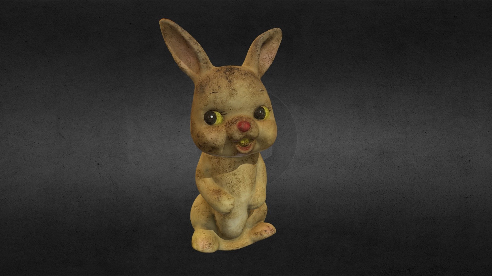 Old USSR Soviet Rubber Toy Rabbit Bunny Scan High Poly 

Including OBJ formats and textures (8192x8192) TIF Albedo, Normal, Occlusion

Polygons: 100908 Triangles: 10908 Vertices: 50456 - Old USSR Soviet Rubber Toy Rabbit Scan HighPoly - 3D model by Skeptic (@texturus) 3d model