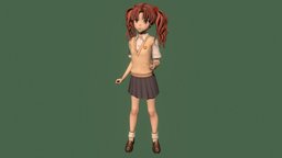 Kuroko Shirai 01 shorts, teenage, posed, dress, teen, uniform, woman, kuroko, schoolgirl, anime-girl, baggy-shirt, a-certain-scientific-railgun, a-certain-magical-index, girl, female, anime, pleated-skirt, kuroko-shirai