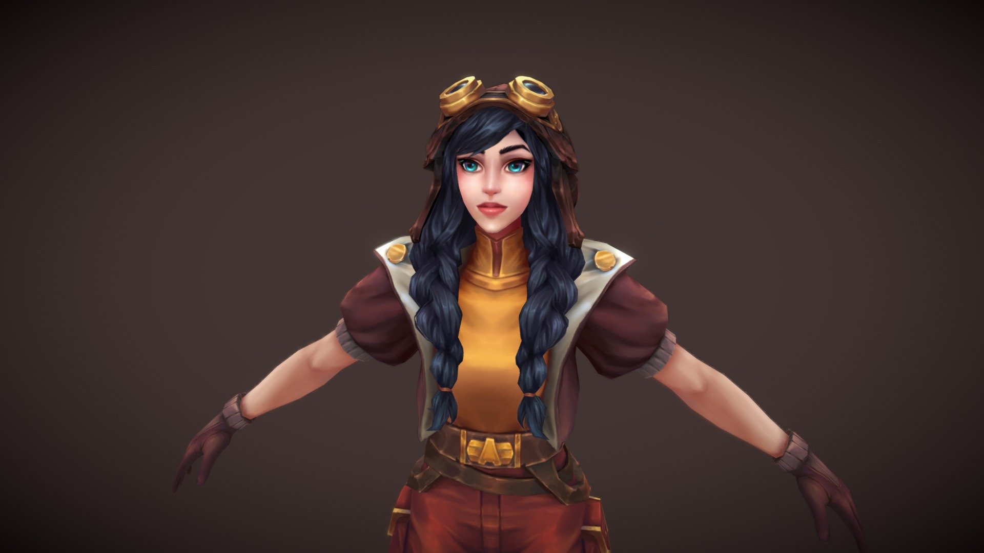 I liked character a lot so she is definetly worth separated post here :) - Aviator - 3D model by Oleaf (@homkahom0) 3d model