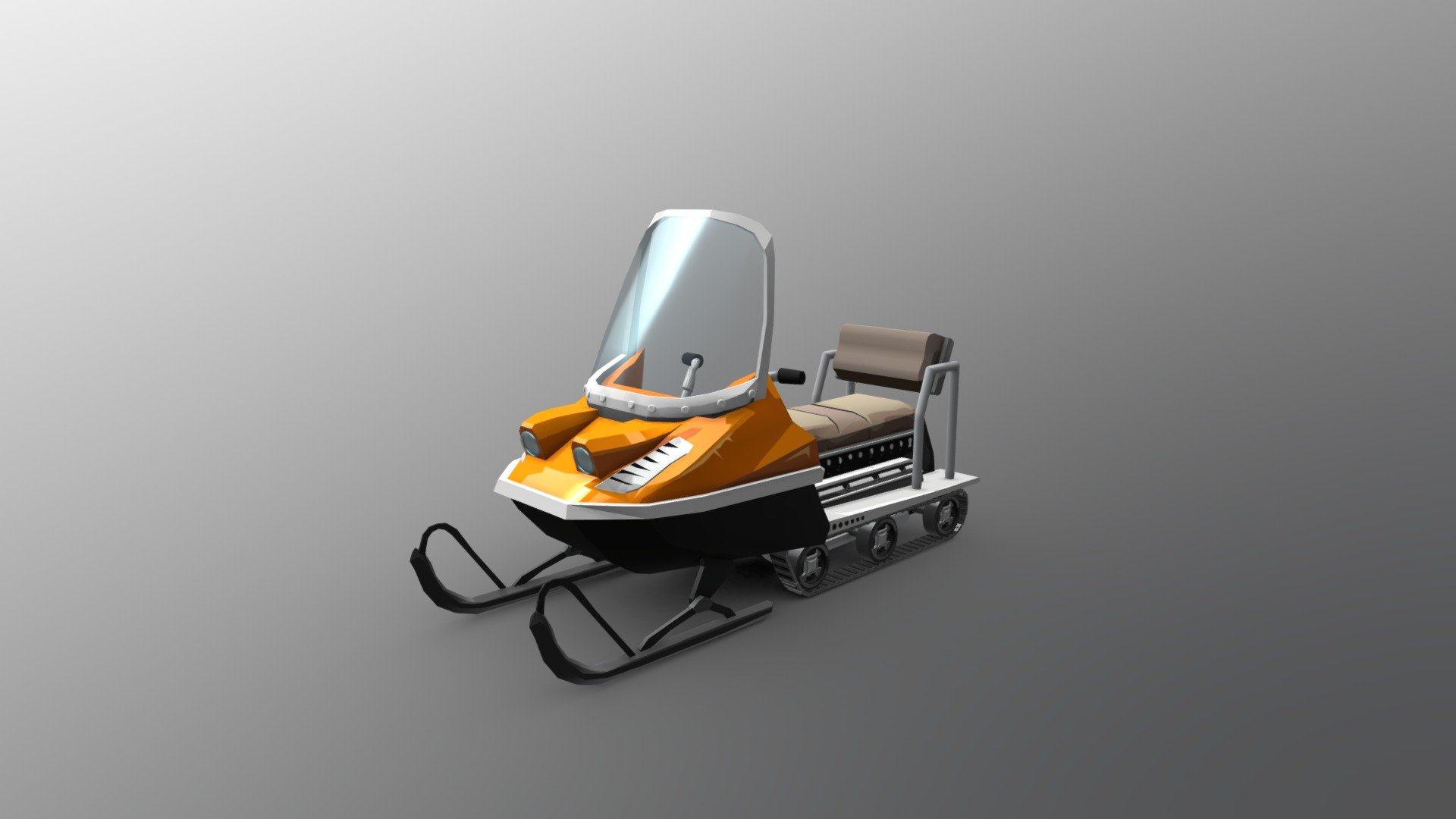 Snowmobile 3D vehicle based on snowmobile from Hill Climb Racing 2 3d model