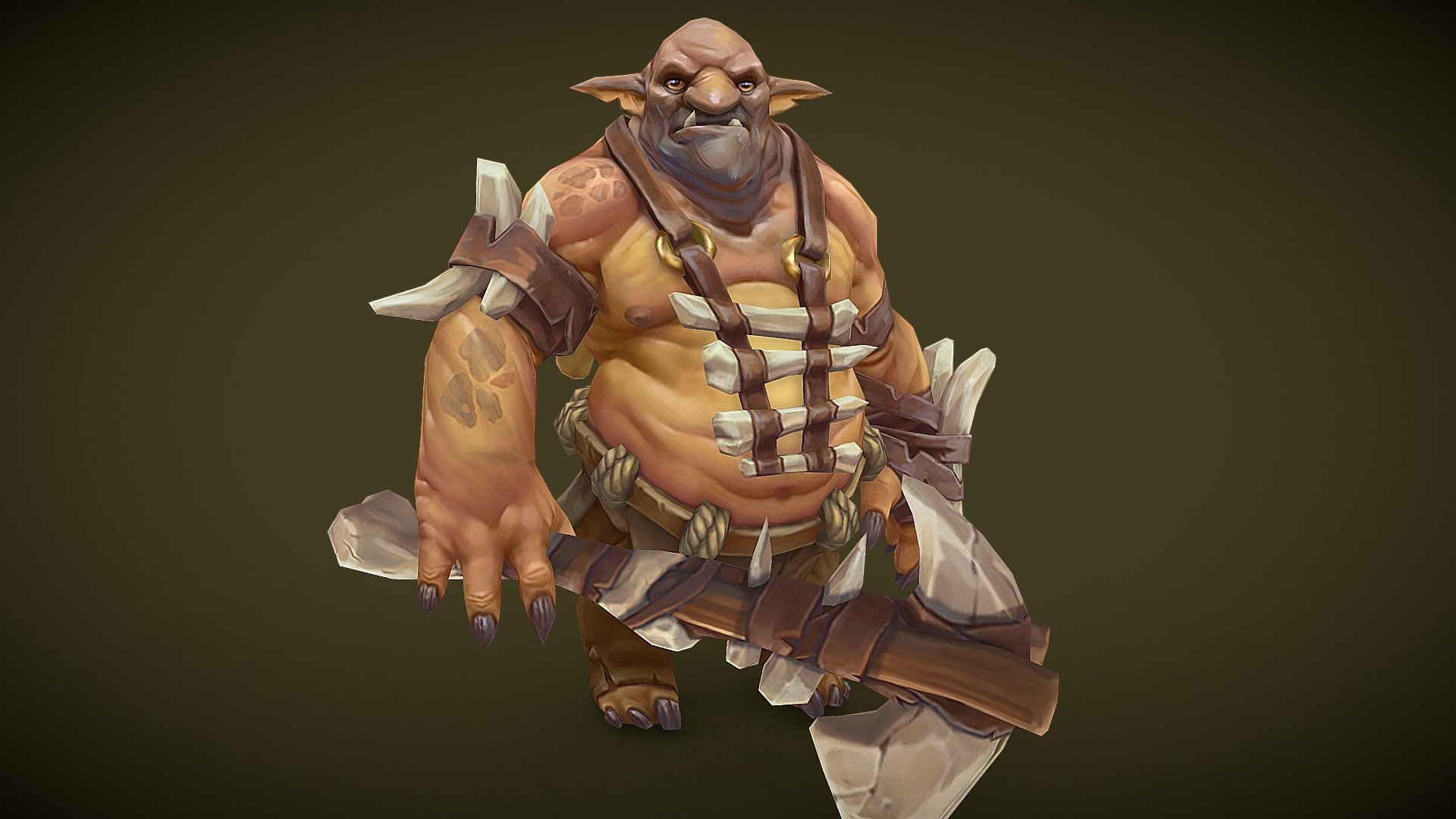 Mobile game character - Ogre - 3D model by androniy_pa150 3d model