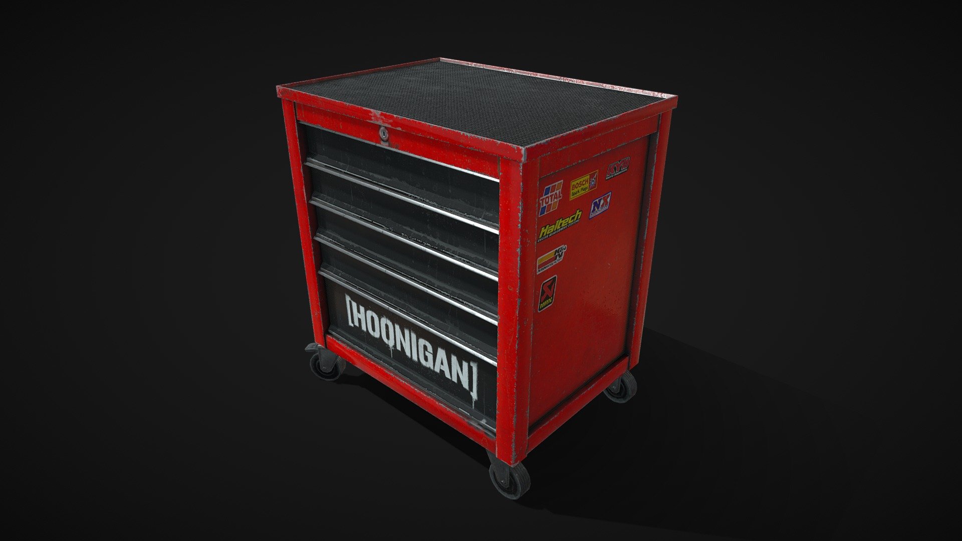 Generic Drawer Tool Cart with some signs of usage, one of few game ready assets I made for 2 of my projects.

Modeled &amp; unwrapped in 3dsmax, baked and textured in Substance Painter 3d model
