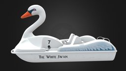 Swan Pedal Boat pedal, swan, water, substancepainter, substance, boat