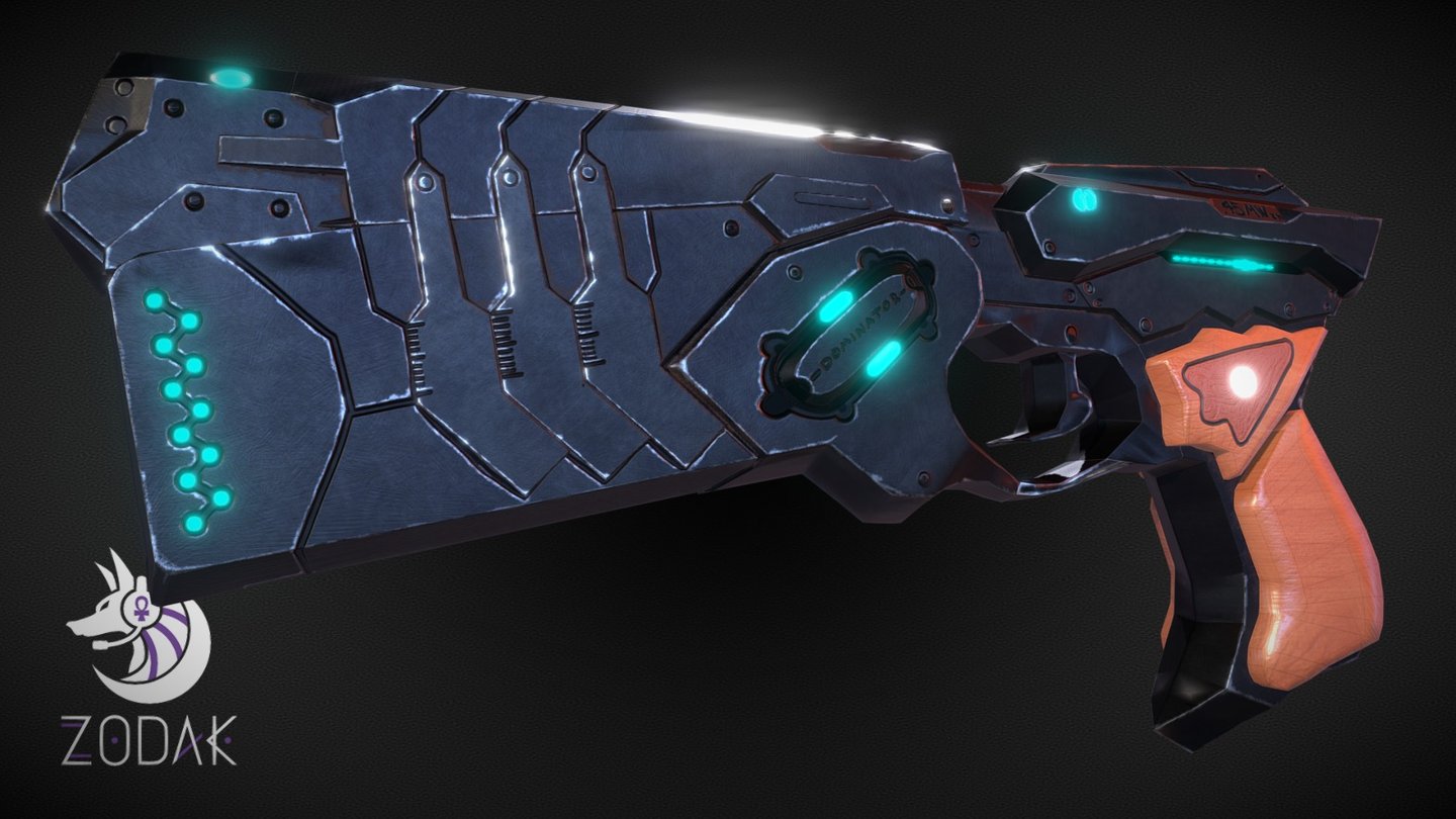 Personal Project, learning to use Substance Painter

Reference:
 - Dominator Psycho Pass - 3D model by zodaklatino 3d model