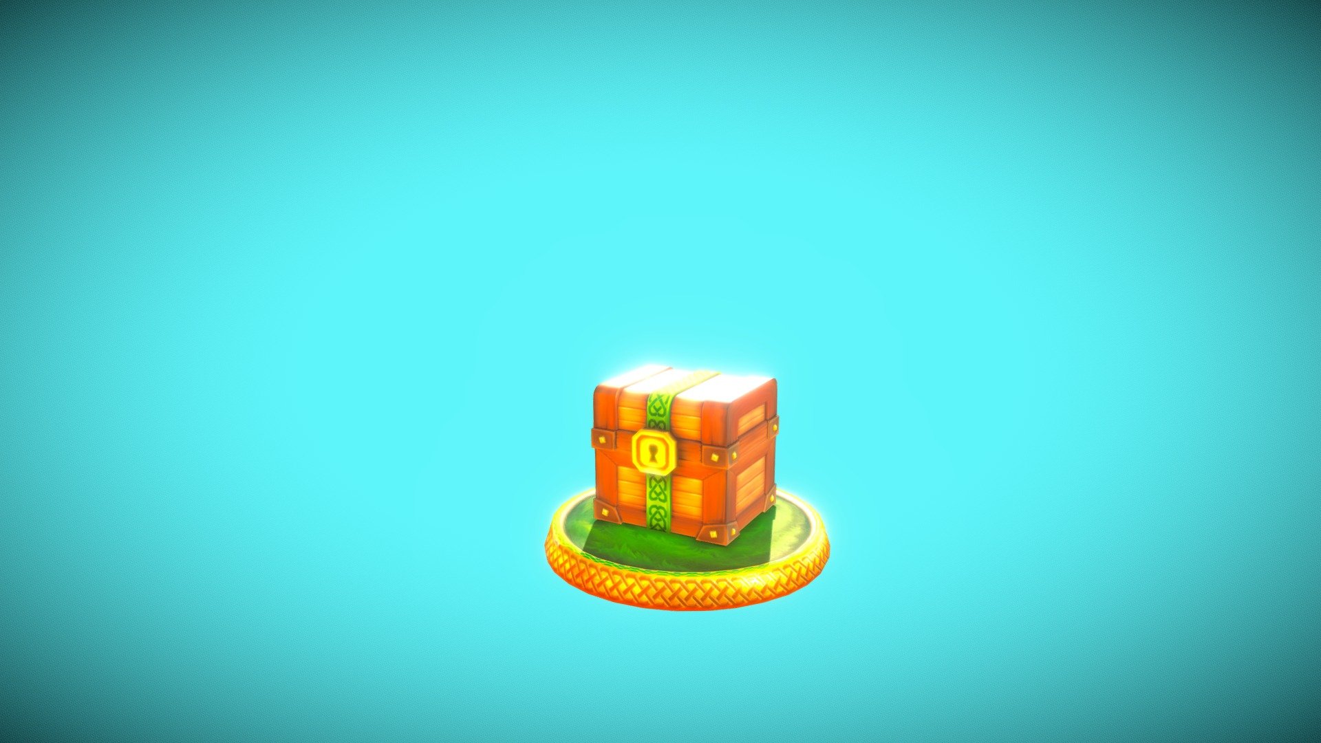 I made this little lootbox  from concept to the final animated 3-D asset for a  app we just released called Slots Of Gold - Big Win. The hand painted style was inspired off a lot of modern games 3d model