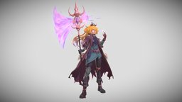 Dark Mage Future Princess fanart, 3dcharacter, character