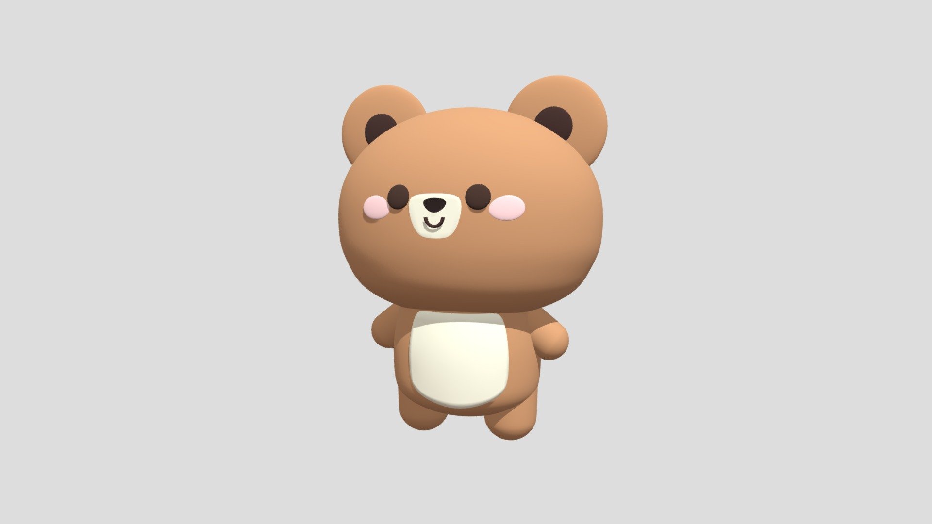 Cute wild Bear 3D model - Cute Bear - Download Free 3D model by ahmedhafiene98 3d model