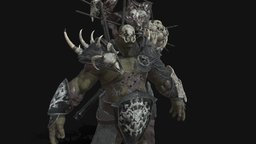 Orc Juggernaut remaster beast, demon, orc, reaper, mutant, ork, boss, pbr, gameready