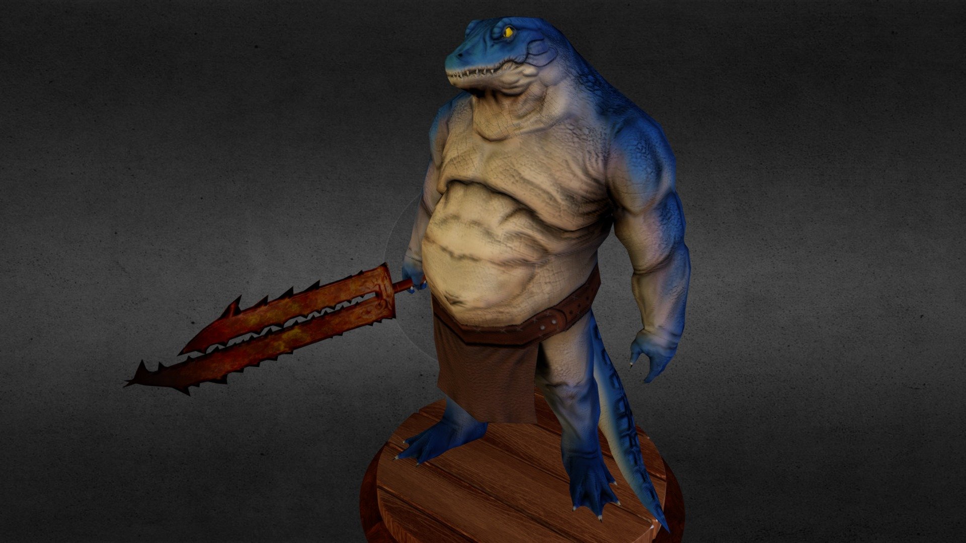 Low res enemy idea based off of this concept http://www.cgwall.cn/upload/2014/04/0428AAOSHF1p25823Wo-1.jpg - Alligator Enemy - 3D model by Alex (@AlexStocking) 3d model