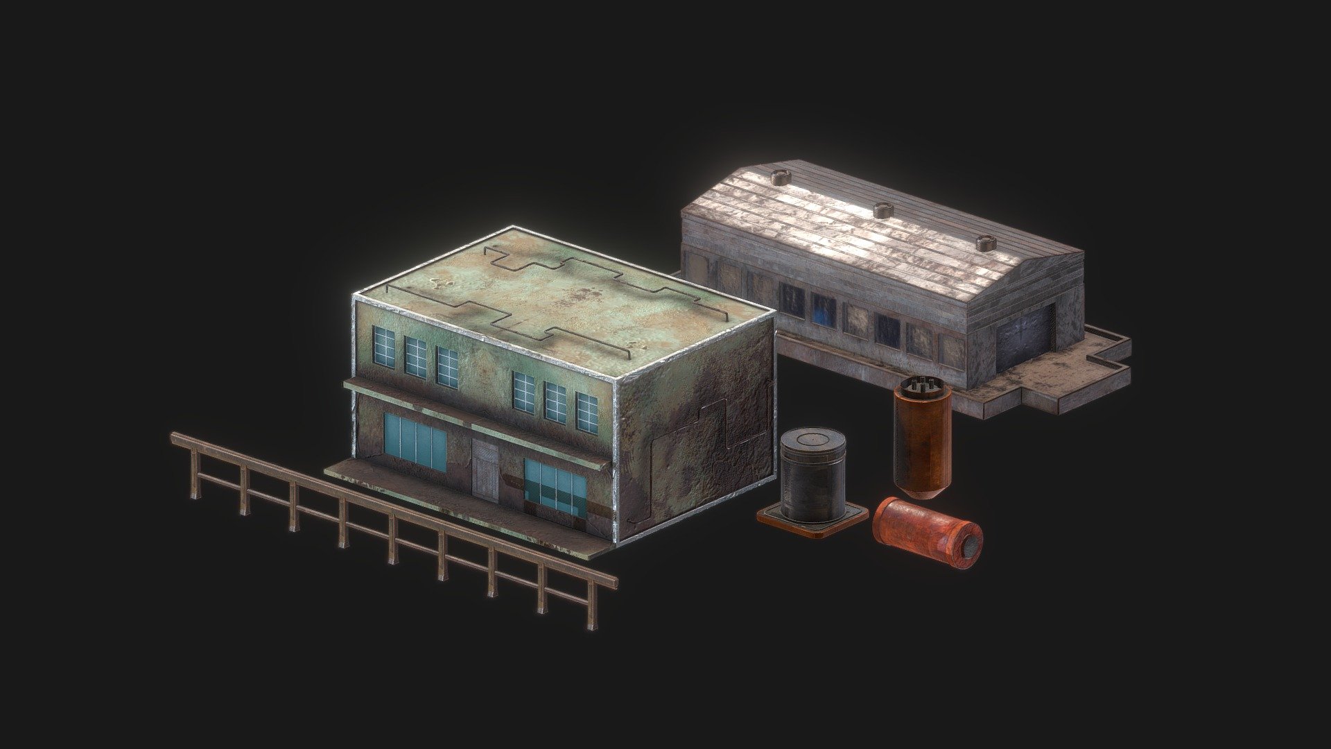 Random assets of an old industrial factory.

Made with Blender and Substance Painter 3d model