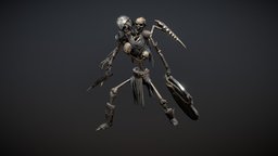 Skeleton Warrior b3d, substance_painter, invictus, character, game, blender, blender3d, animation, gamecharacter, fantasy