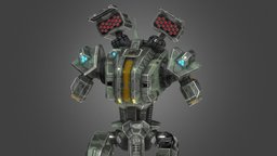 Havoc mech, pbr, lowpoly, animated, robot, rigged