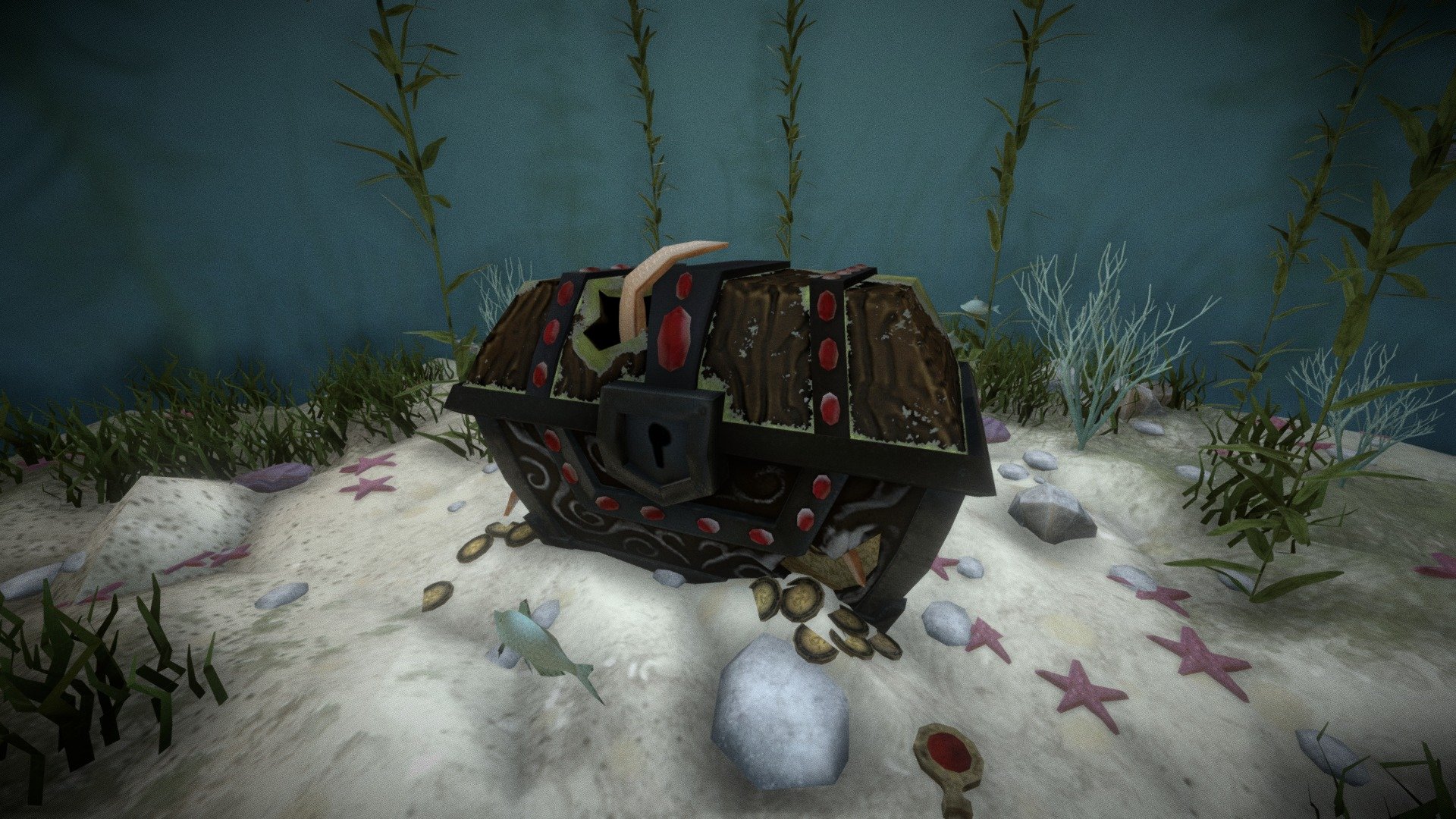 My submission for Sketchfab August Challenge: Treasure Chest :)

That was a nice challenge for myself :p

I tried to keep everything low poly

Everything made by me, models in blender, textures in substance painter - #TreasureChestChallenge underwater chest - 3D model by Sara Grzelak (@saragrzelak) 3d model