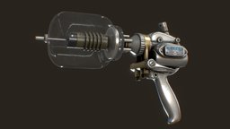 Vintage Ray Gun | Metco Type 2E Metalizing gun bulb, ray, recycling, prop, vintage, retro, gameprop, antique, detailed, brass, metal, realistic, 50s, raygun, 40s, fantasyweapon, repurposed, aaa-game-model, substancepainter, substance, weapon, glass, blender, pbr, lowpoly, gun, gameready, vaccum-tube