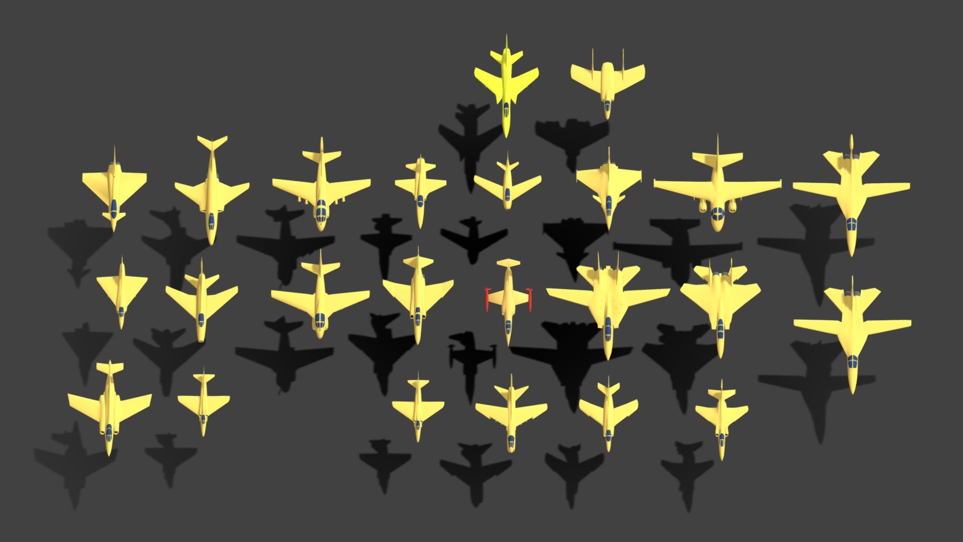 Low Poly Aircrafts Pack 2 - 3D model by carlroy 3d model