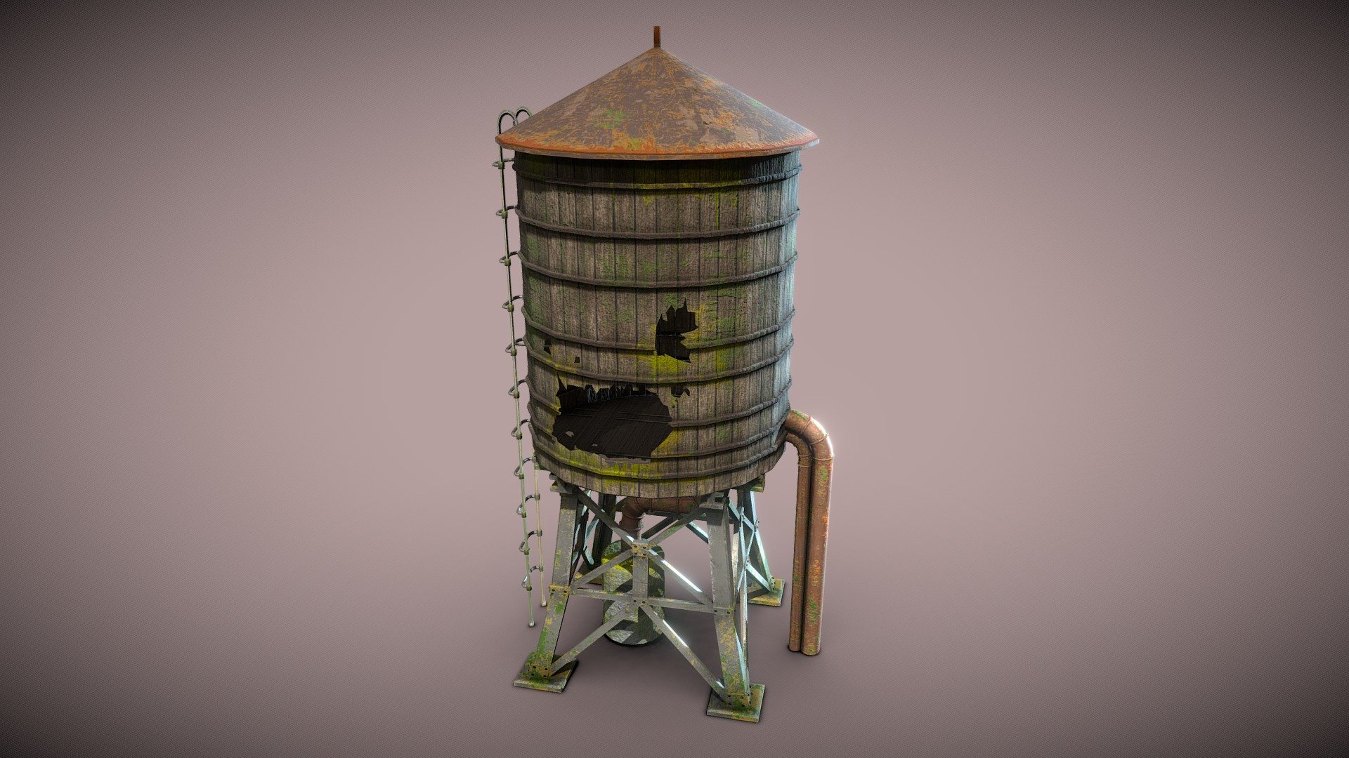 None overlapping UV’s Game ready

Old New York Watertower post-apocalytic - Old New York Watertower - Buy Royalty Free 3D model by Cam0rrr 3d model