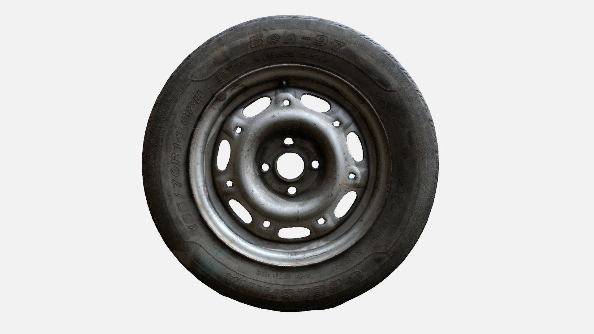 Dirty Tire - 3D model by yelaman.arts (@elamanbolushan) 3d model