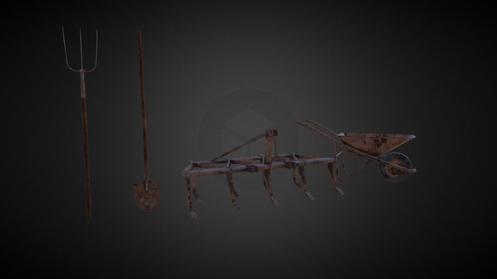 Some models i made lately,

textured in substance
normals baked in maya - Rusty Farm Equipment - 3D model by Martijn de Ronde (@martijnderonde) 3d model