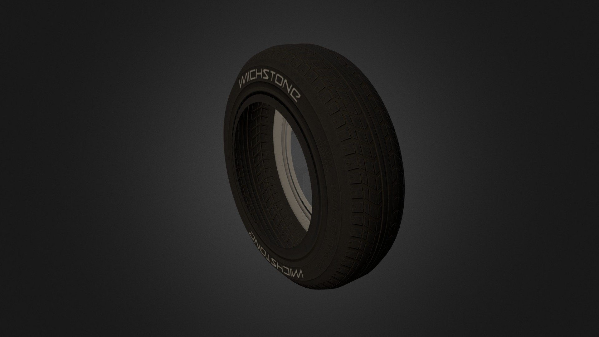 Tyre Baked Low Poly Test - 3D model by vcking 3d model