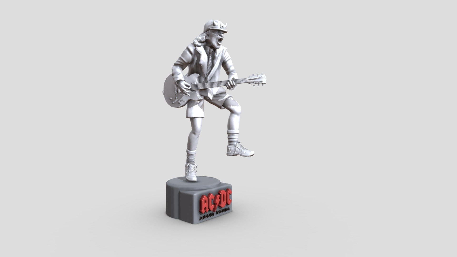 link image part all model https://cdna.artstation.com/p/assets/images/images/032/770/812/large/ronnie-yonk-1.jpg?1607428030 


Angus McKinnon Young (born 31 March 1955) is an Australian musician, best known as the co-founder, lead guitarist, and songwriter of the Australian hard rock band AC/DC. He is known for his energetic performances, schoolboy-uniform stage outfits and his own version of Chuck Berry's duckwalk. Young was ranked 24th in Rolling Stone magazine's 




you are free to scale it. Zip file contains obj and stl


 - Angus Young - ACDC 3D Printable - Buy Royalty Free 3D model by ronnie_yonk 3d model