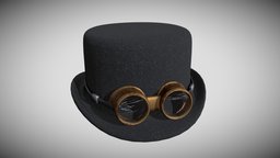 Steampunk Hat hat, steampunk, fashion, glasses, head