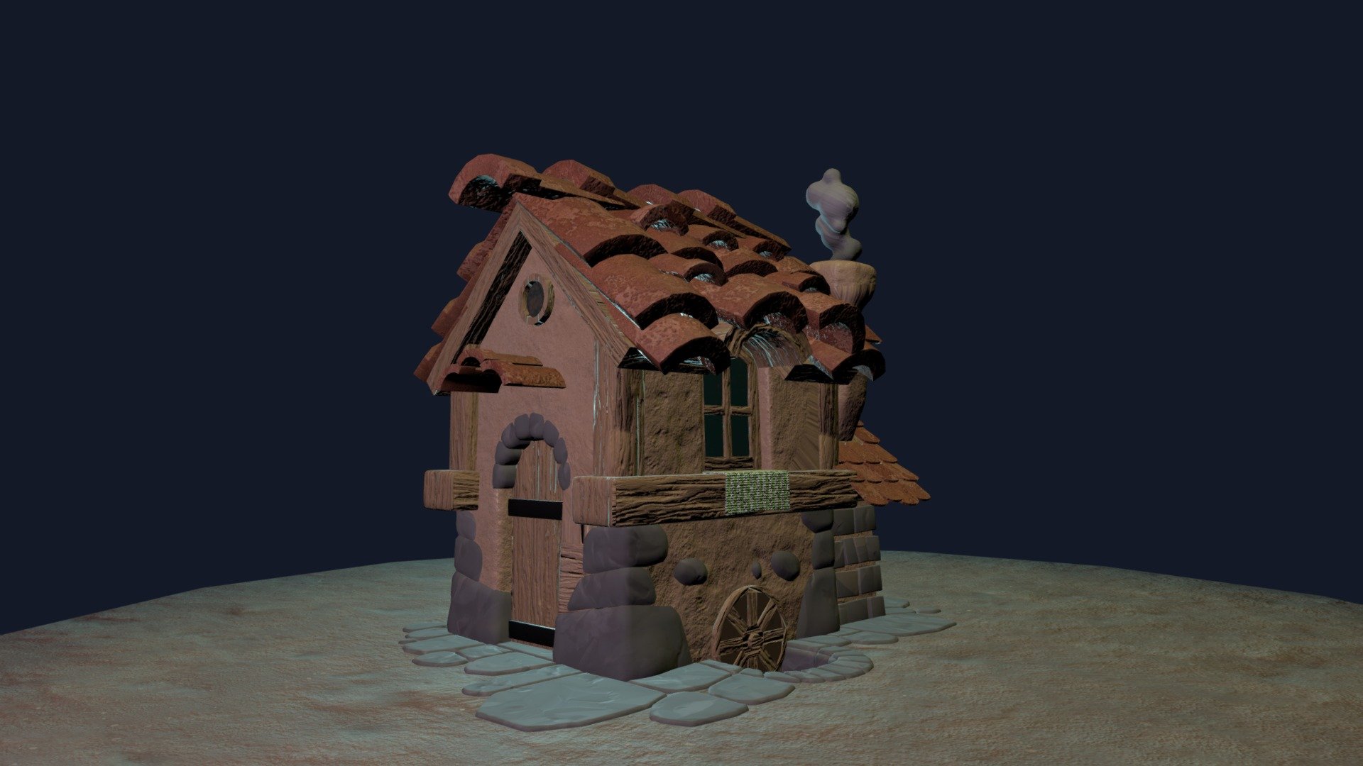 A tiny house abandonned, the reference : GuzBoroda 
 - Tiny House - 3D model by Fleur_Hsct (@heibai_02) 3d model