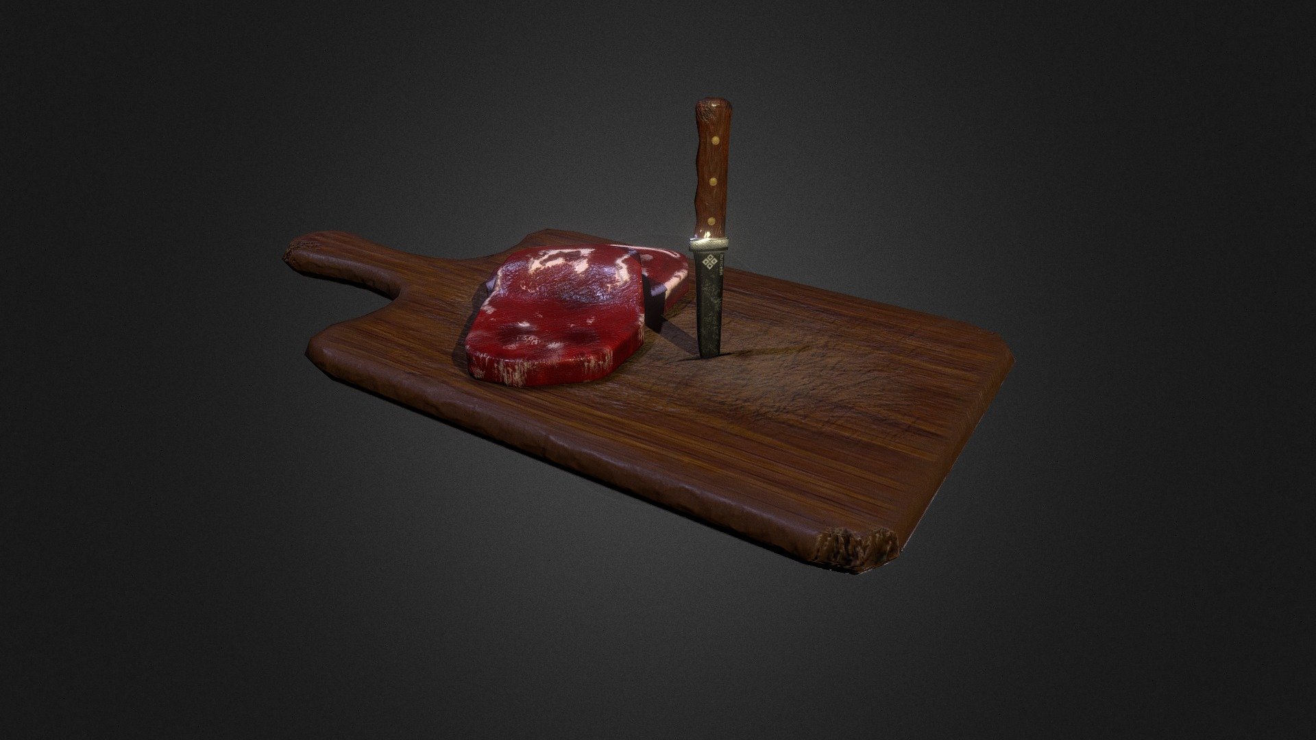 Stylized Wooden Cutting Board with raw meat and butcher knife for games and other scenarios.

Knife can be downloaded separately here.


For more 3D models check my profile! - Cutting board with raw meat - Download Free 3D model by Nillusion 3d model
