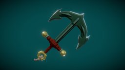 Swordtember 2021 Day 8: Anchor anchor, ocean, weapons, blender, lowpoly, blender3d, fantasy, sea, swordtember, swordtember2021