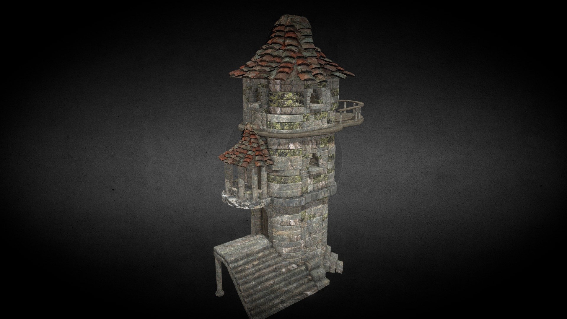 this tower was build in maya and used textures off of CG bookcase.com as well as substance painter this model was intended to be used in unreal engine 5 but i made a lower poly model for it to be uploaded to sketchfab

(please note this was made for a college project) - medieval tower - Buy Royalty Free 3D model by scribbles (@woollett.joshua) 3d model