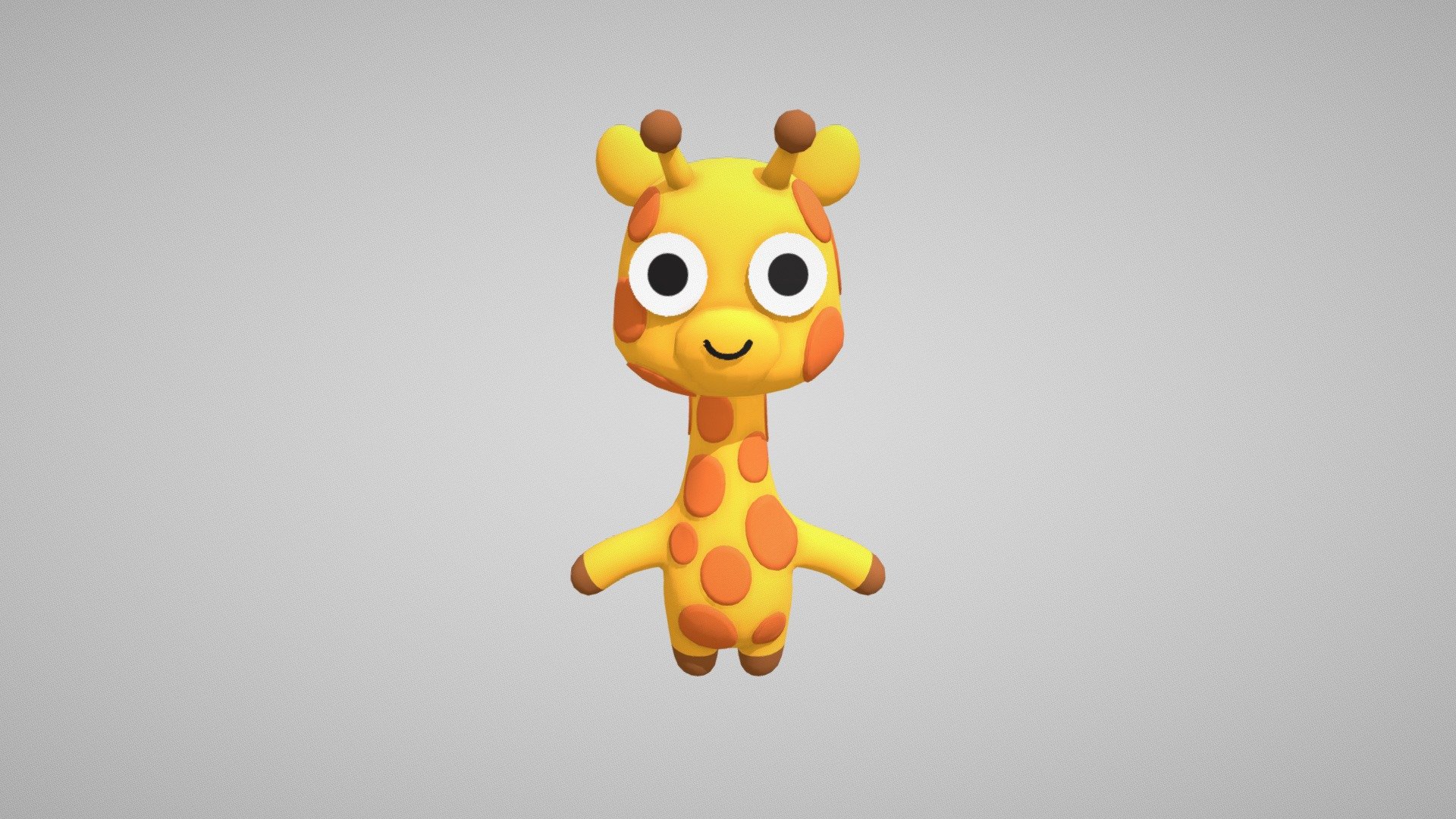 Cute Adorable Stylized Giraffe. Full Facial animation emotion Sheets. Mix and match different expressions! Fully rigged and ready to be posed and animated. 3D Printable animal crossing style character. Game ready Textured 3d Asset 3d model