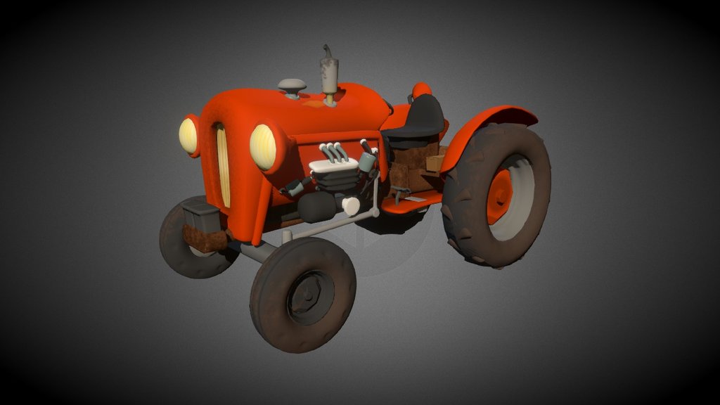 For Bee and Bird Animation Studio / Niloya Cartoon Movie - Tractor - 3D model by mmtdz (@mehmetduz) 3d model
