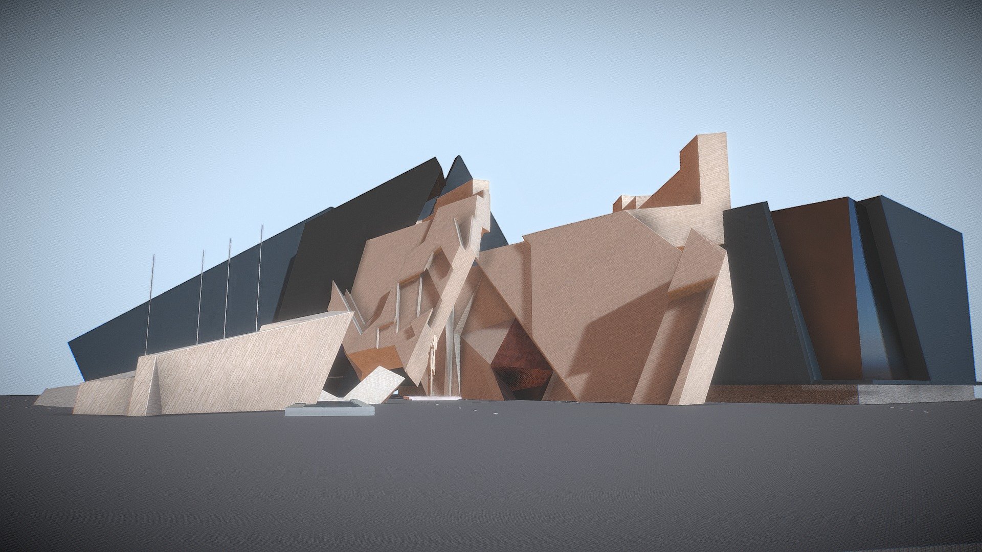 Modern Building Design - 3D model by TRYFIELD 3d model