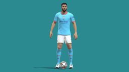 3D Rigged Ruben Dias Manchester City football, people, manchester, rig, player, soccer, men, game-ready, messi, ronaldo, footballer, dias, ruben, 3d, lowpoly, man, city, animated, human, male, sport, ball, rigged, person