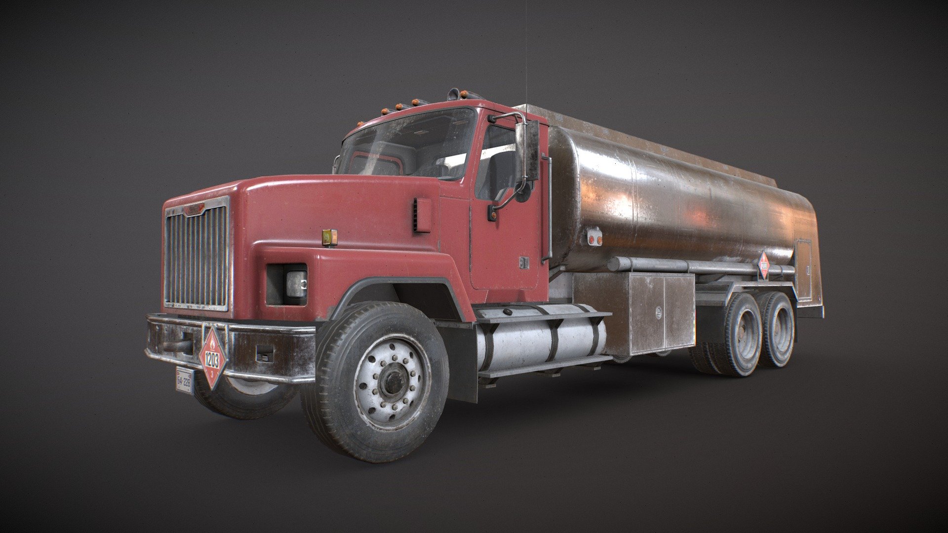 Low Poly generic Classic Fuel Truck 3D model:




The unit of measurement used for the model is centimeters

Doors, wheels and steering wheel are separated and can be easily rigged/animated (model not animated).

Interior is a separate object to detach if needed.

PBR textures made in Substance Painter

All branding and labels are custom made.

Model also compatible with other &ldquo;Classic Truck
