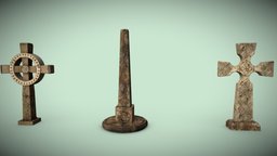 Ancient pillar PBR low-poly game ready Low-poly
