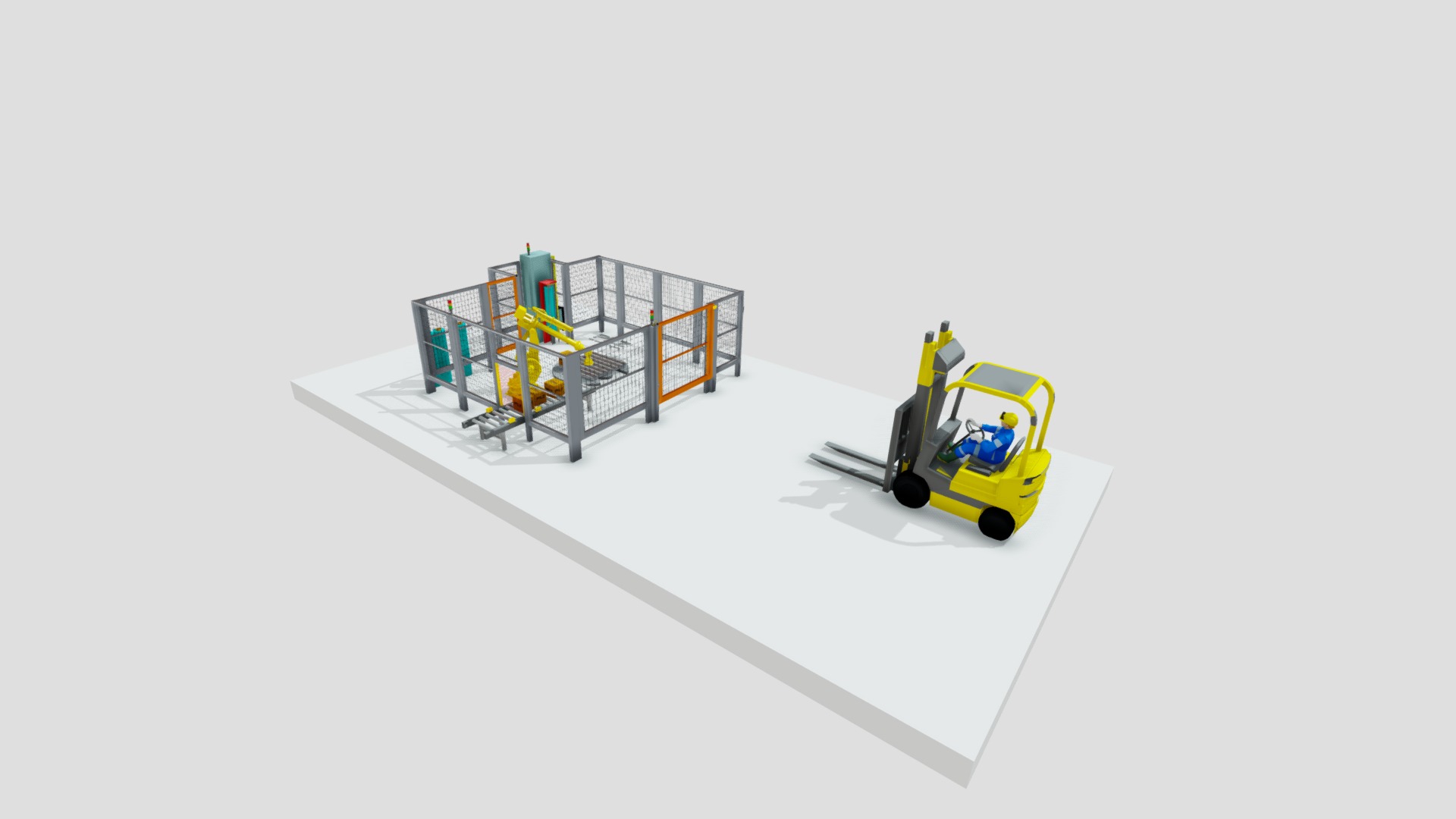 Pallet robot Pilz - Download Free 3D model by Pilz Netherlands (@pilznetherlands) 3d model