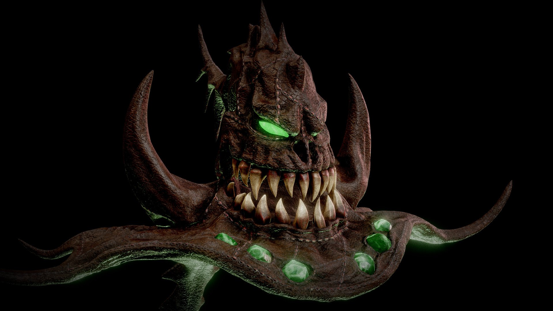 No witch and wizzard should skip out on this fashionable piece. A monster hat for halloween - Cursed Halloween Hat - 3D model by Zaxel 3d model